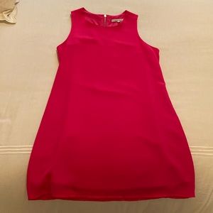 Pink shift dress with slip underneath
